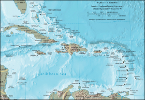 Caribbean map. (source image: website CIA / Wikipedia)