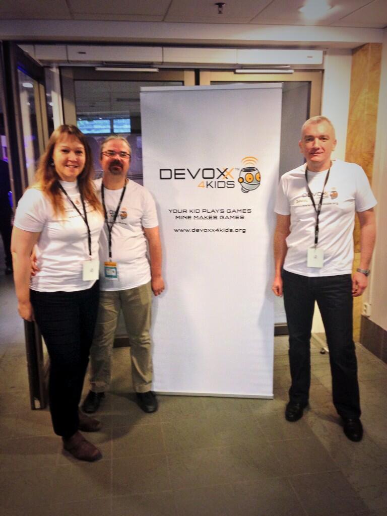 The Devoxx4Kids Belgian Team Image at Devoxx France 2014